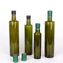 250ml 500ml 750m Empty Marasca Edible Oil Bottle Green Glass Olive Oil Bottles with lid